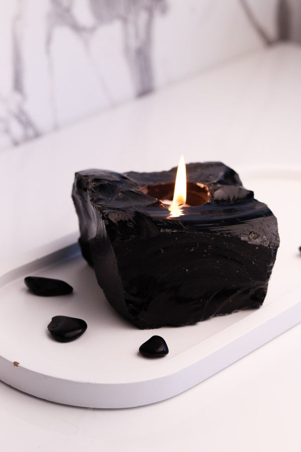 Porta Velas em Obsidiana