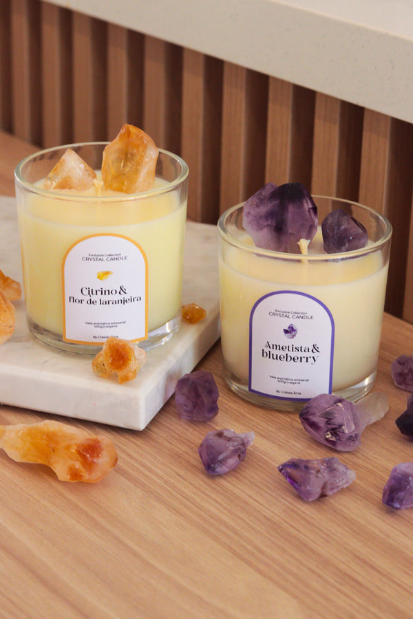 Kit Velas Exclusive Ametista & Blueberry e Citrino & Flor de Cerejeira