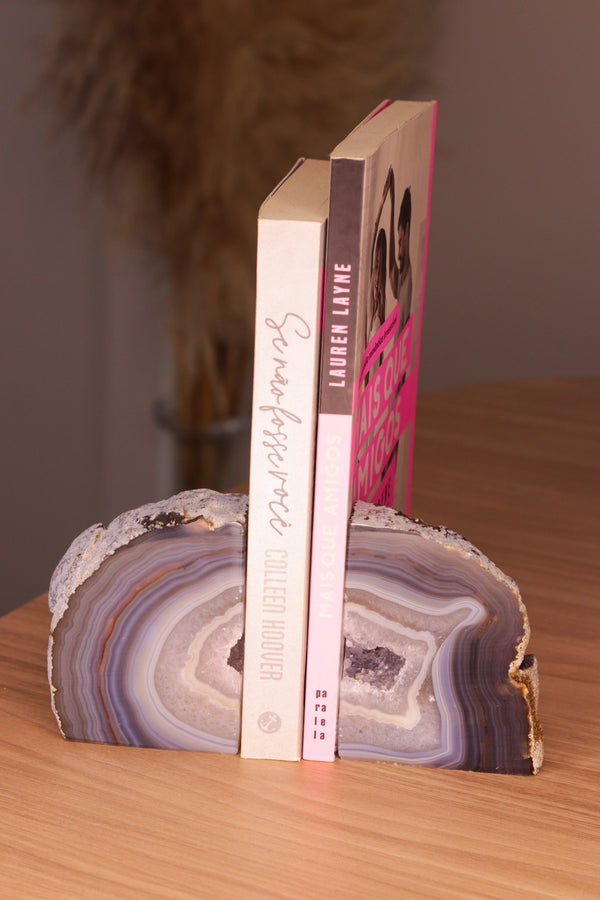 Porta Livros em Ágata Natural 01