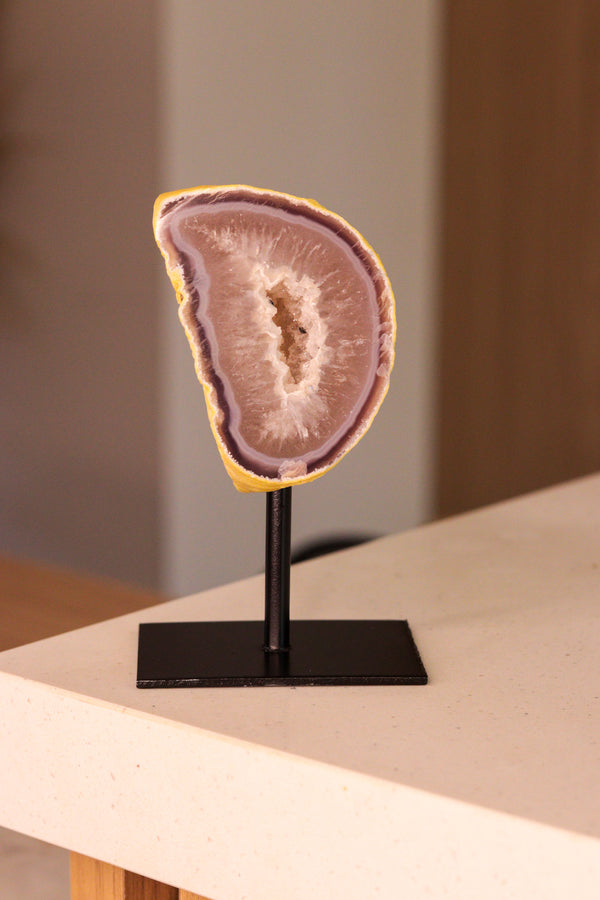 Geodo de Ágata Natural na base 04