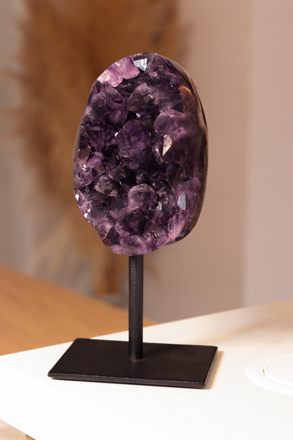 Drusa de Ametista Polida Super Extra na Base 05