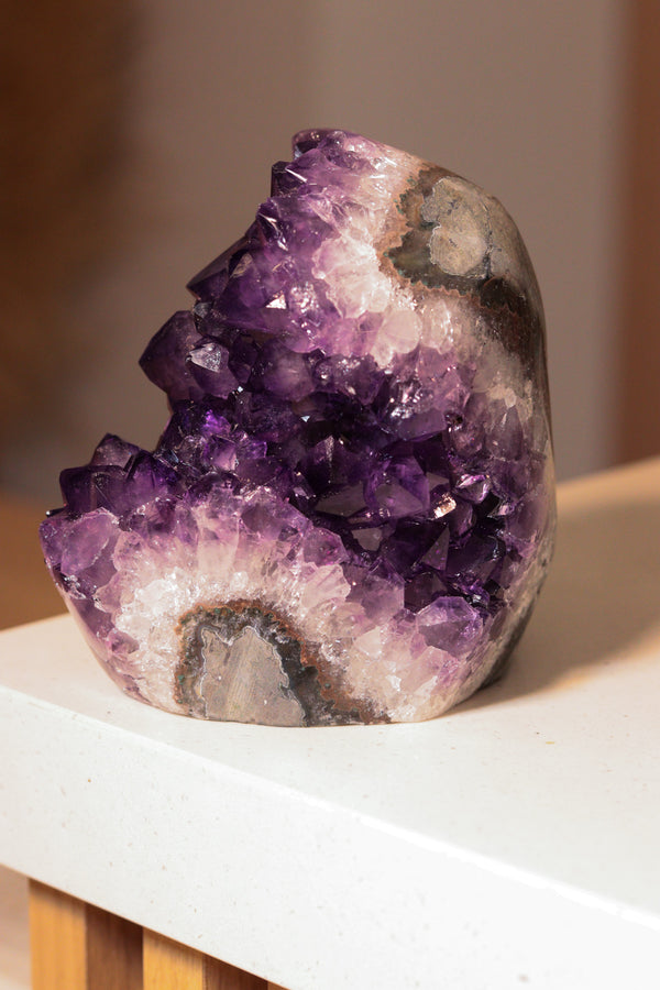 Drusa de Ametista Extra na Base polida 06