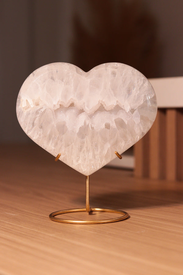 Coração Grande em Ágata Natural 01