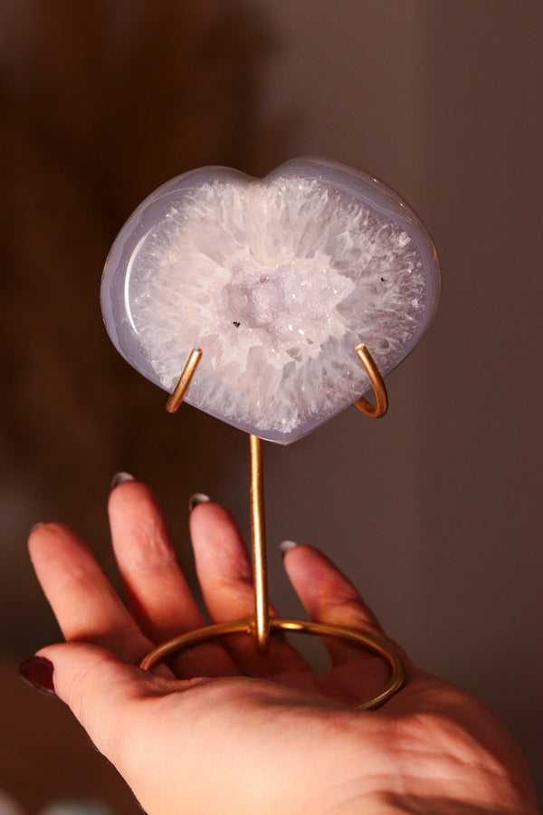 Coração em Ágata Natural 10