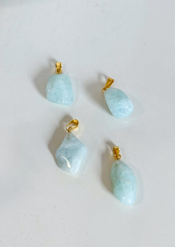 Pingente de Água Marinha Rolada | Cristal de 2026